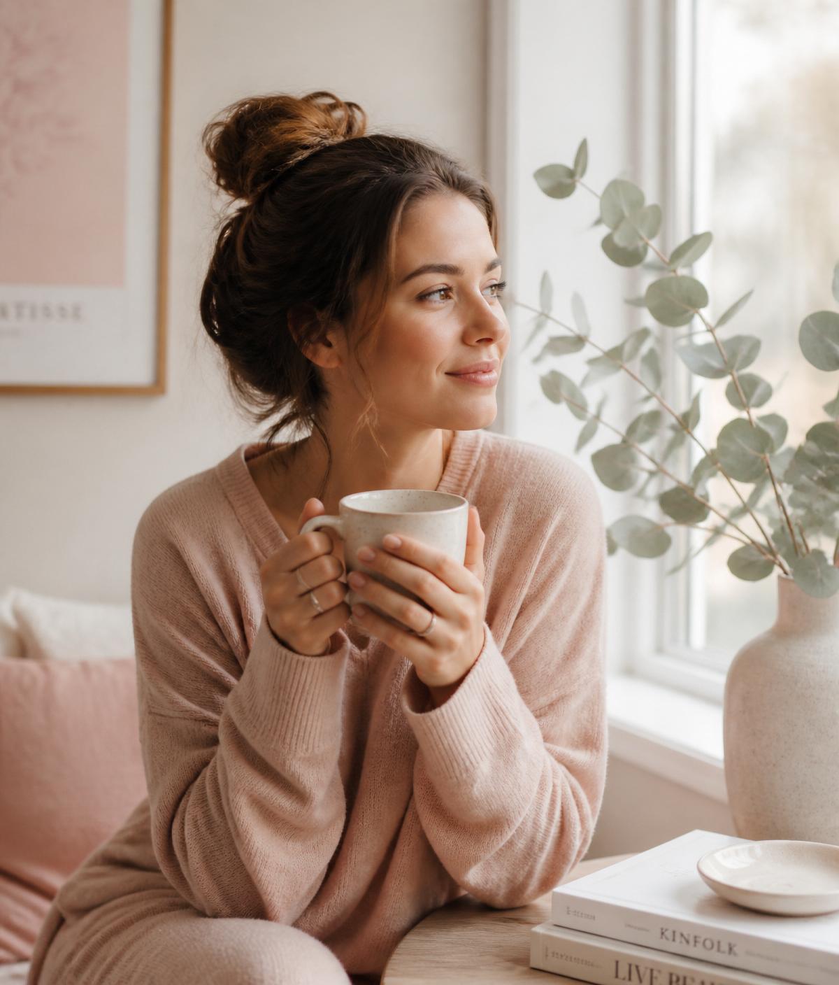 Peaceful morning with tea